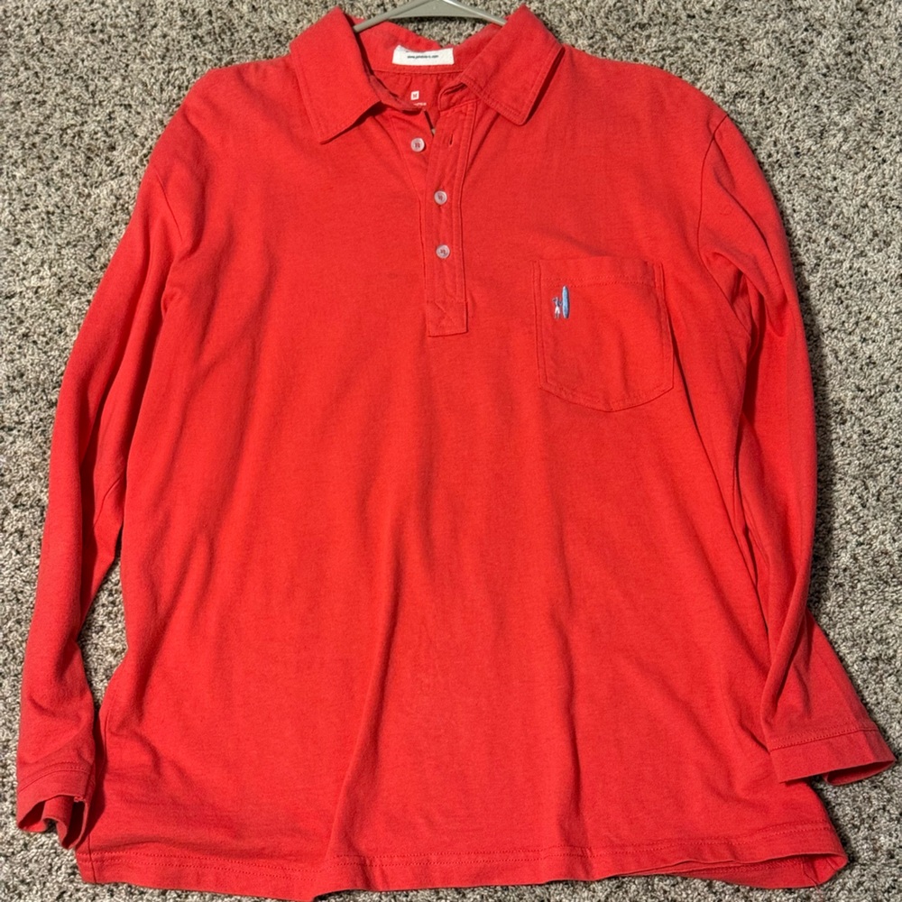 Classic Red Long Sleeve Polo Shirt